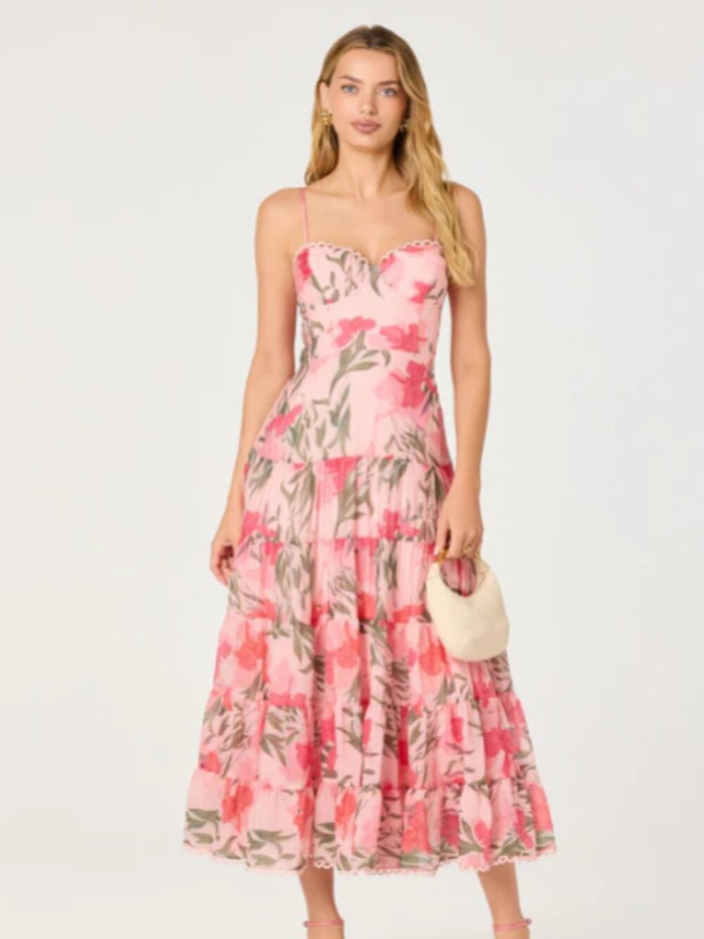 NWT Astr The Label Lianna Tiered Maxi Dress